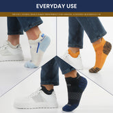 🌿 Set of 3 Bamboo Ankle Socks (Sky Blue / Navy Blue / Orange) - Large - L/XL 🌿